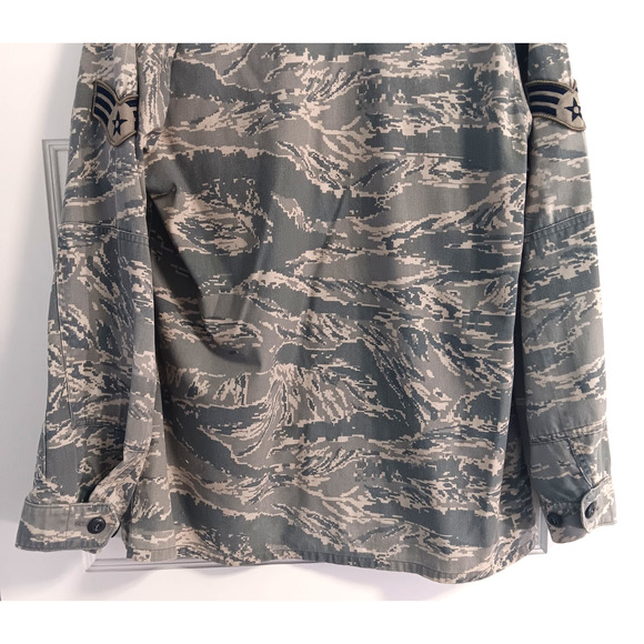 US Military Cargo Jacket 42R Tiger Camo BDU Combat Tactical Air Force Field Coat - Picture 7 of 10
